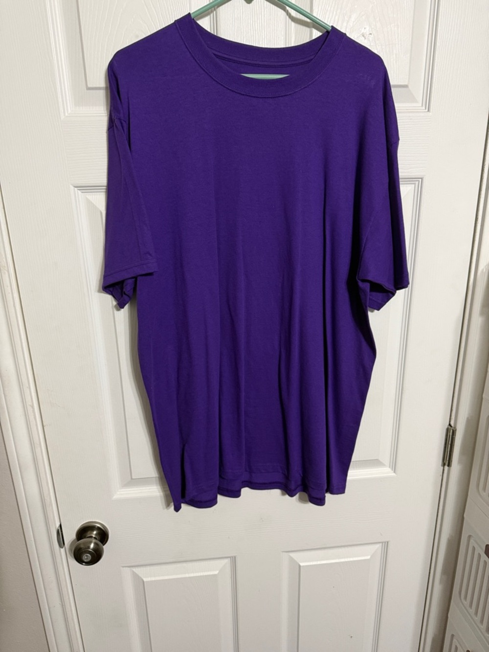 Men's Short Sleeve Crewneck T-Shirt in Purple